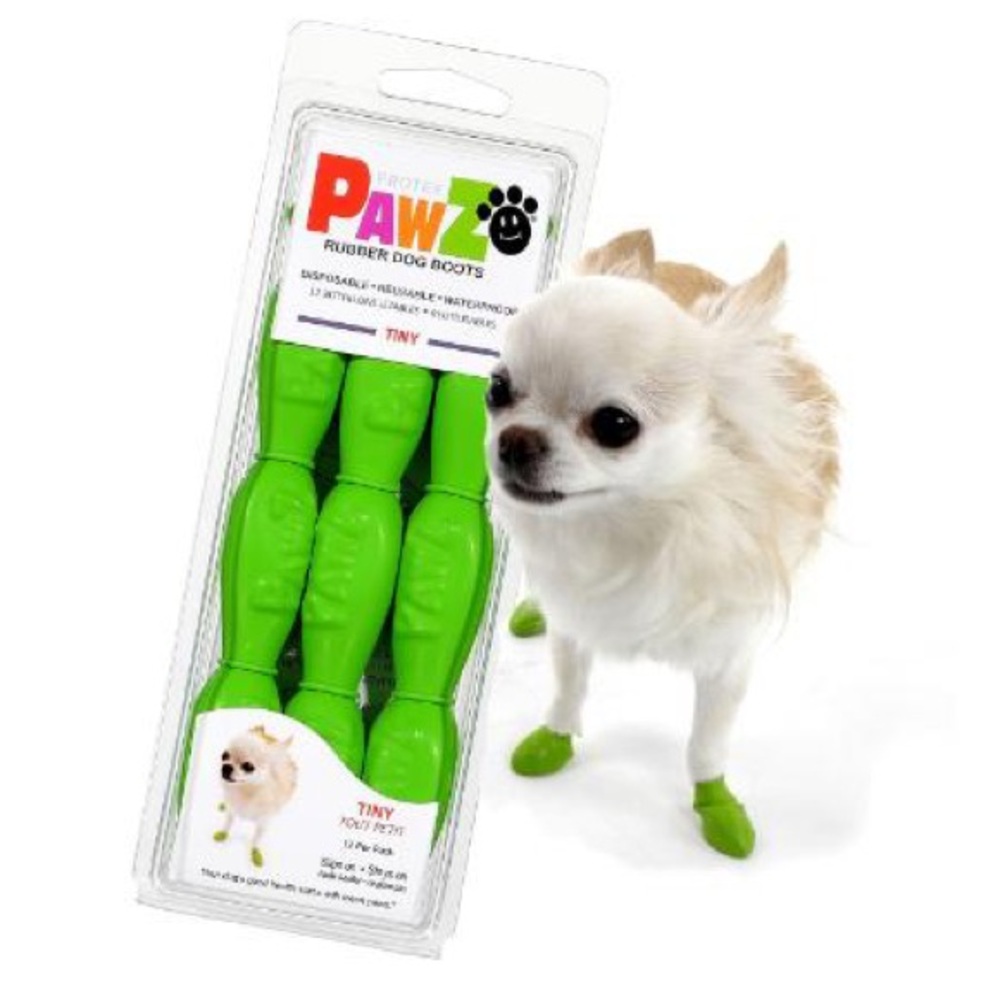 Pawz Natural Rubber Boots Size tiny (xxs) green 12 pack